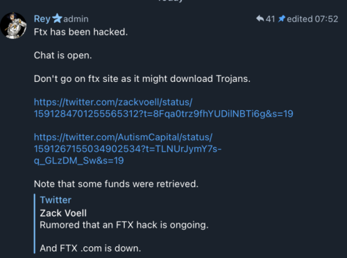 Криптобиржа FTX утверждает, что ее взломали , деньги украли