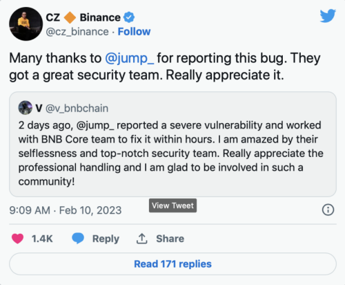 Jump Crypto обнаружила критическую уязвимость BNB Chain