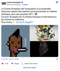 «Криптопанки» едут в Париж: в центре Помпиду откроется выставка NFT