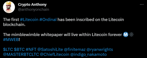 Экосистема Litecoin получила поддержку NFT-токенов