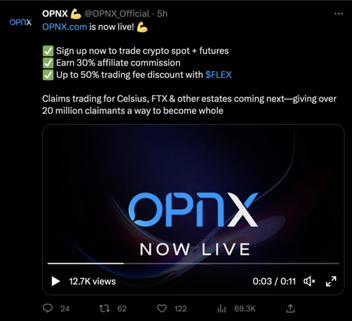 Основатели Three Arrows Capital запустили новую криптобиржу OPNX