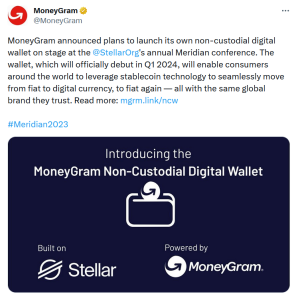 MoneyGram запустит собственный некастодиальный криптокошелек