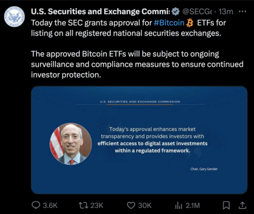 По следам фейка SEC о биткоин-ETF: что случилось