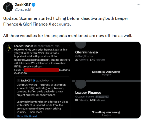 ZachXBT предупредил о группе мошенников в L2-сетях на Ethereum